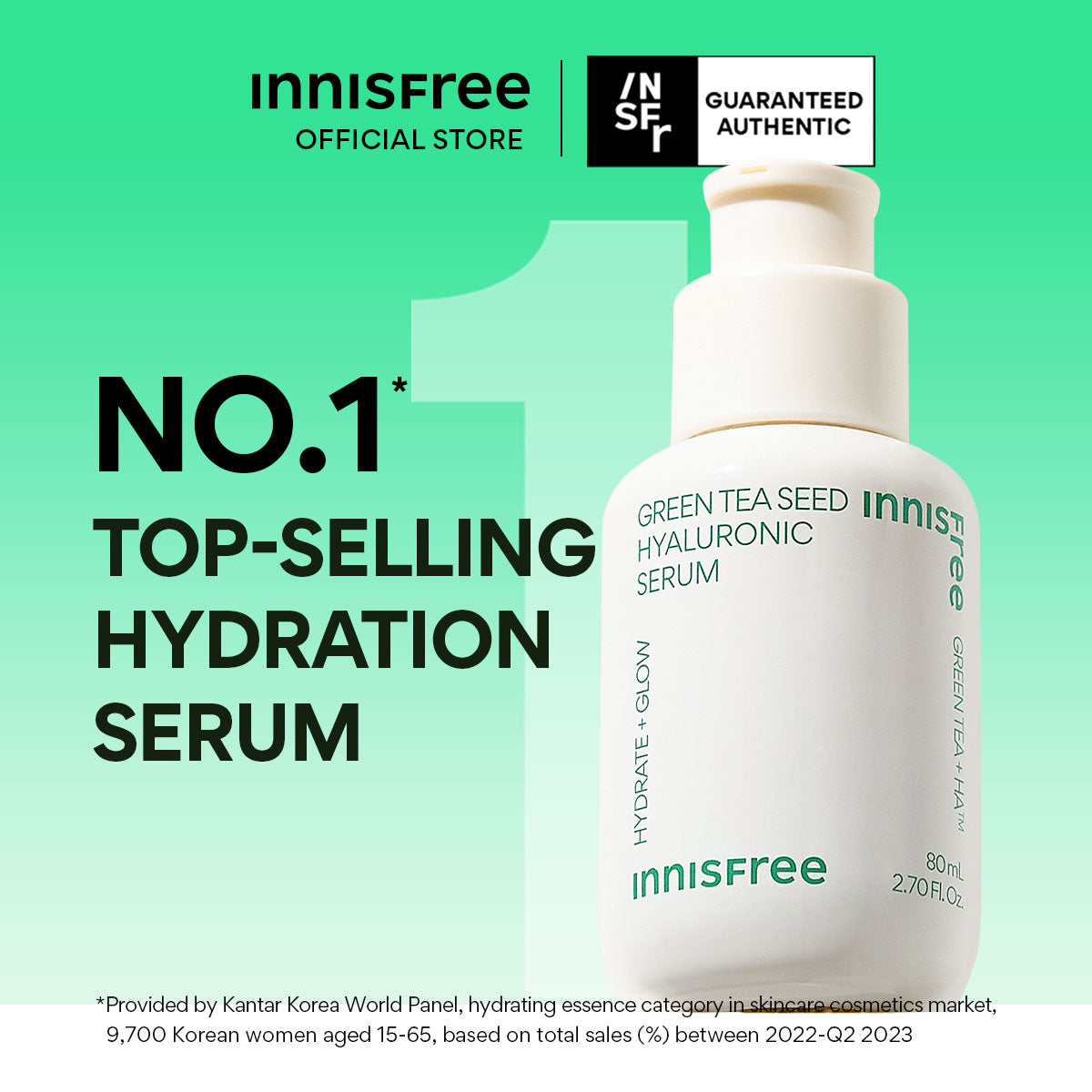 Sérum Hidratante Té Verde e Hialurónico Innisfree 80ml